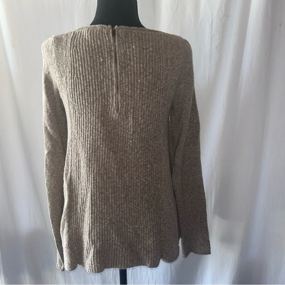 Free People Tan Ribbed Scoop Neck Sweater - Picture 5 of 8